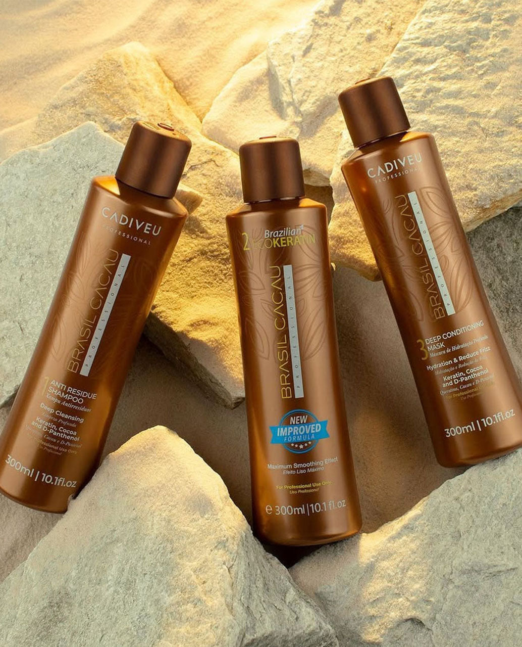 Brasil Cacau keratin treatment results showing smooth, glossy, frizz-free hair transformation on brunette hair