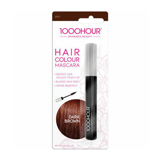 1000 Hour Hair Mascara Dark Brown 12G bottle with sleek design