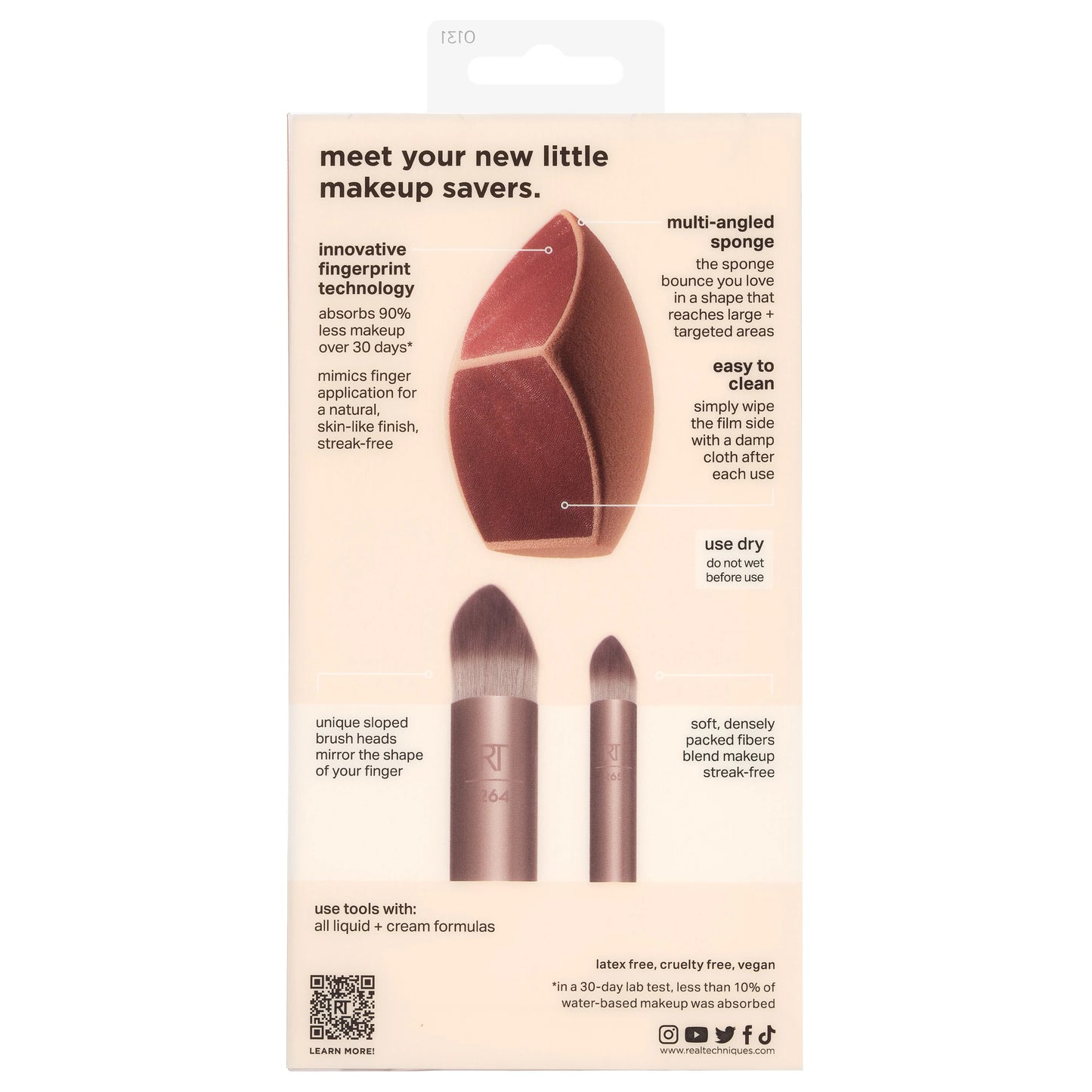 Real Techniques Makeup Saver Sponge Plus Brush Trio