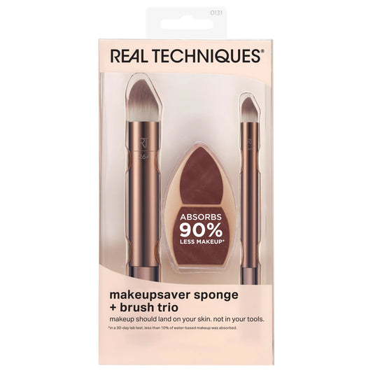 Real Techniques Makeup Saver Sponge Plus Brush Trio