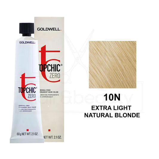 Topchic Zero Ammonia-Free Permanent Hair Color 10N Extra Light Natural Blonde 60ML