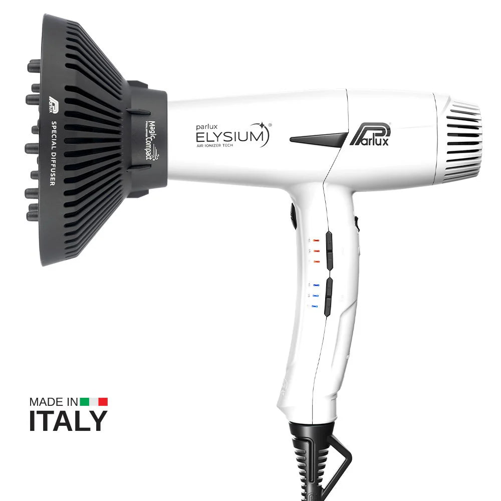 Parlux Elysium Hair Dryer with Diffuser White