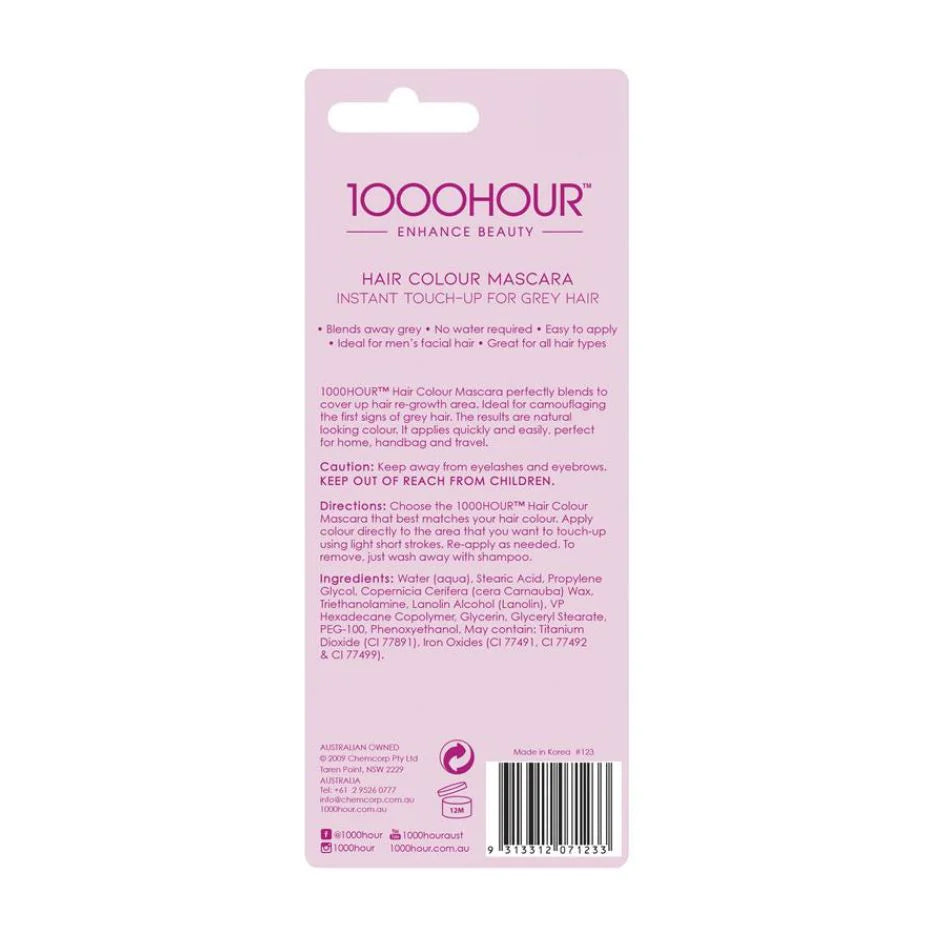 1000 Hour  Hair Mascara Medium Brown 12G