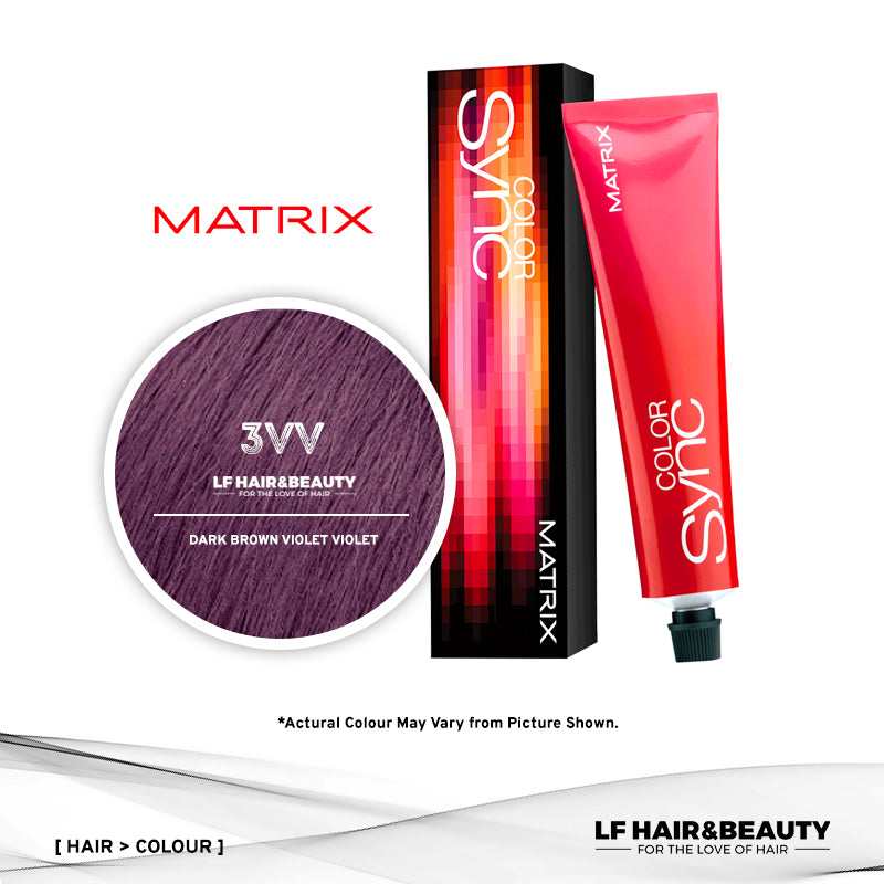 Matrix Color Sync Tone-On-Tone Hair Color 3VV Dark Brown Violet Violet 90ml