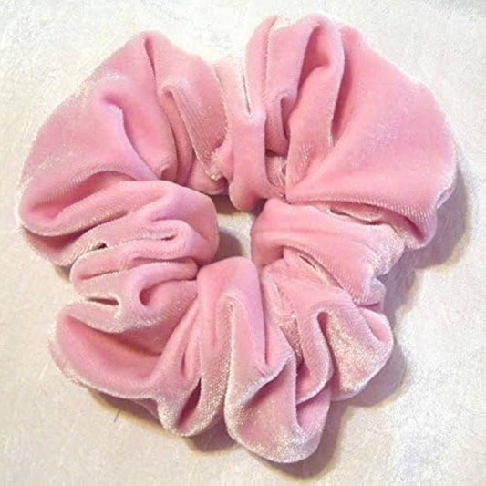 Ombrello Pink Velvet Hair Scrunchy-Regular