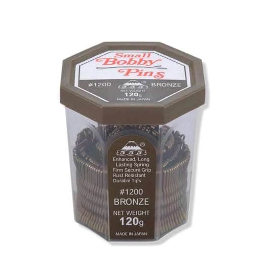 555 SMALL BOBBY PIN 1.5'' BRONZE 120G packaging