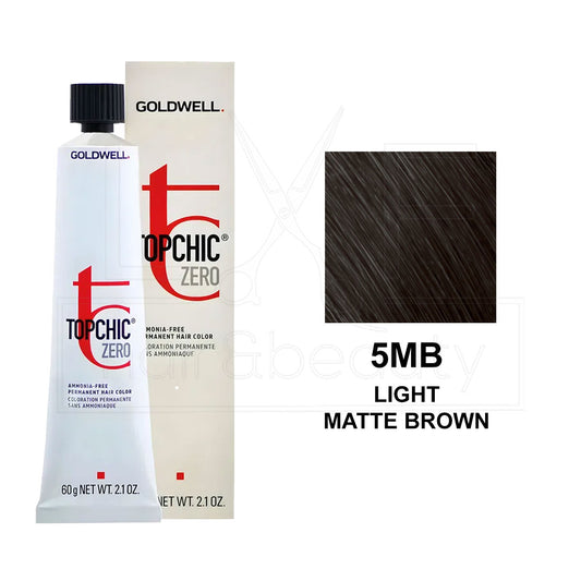 Topchic Zero Ammonia-Free Permanent Hair Color 5MB Light Matte Brown 60ML
