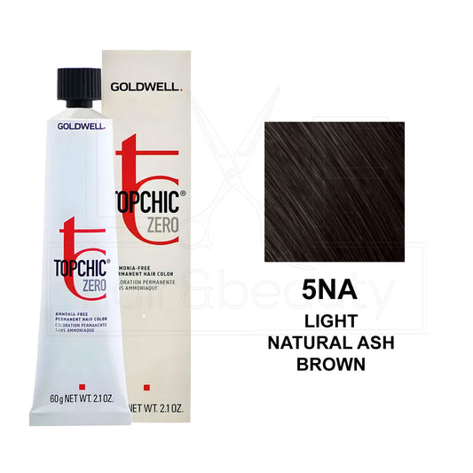 Topchic Zero Ammonia-Free Permanent Hair Color 5NA Light Natural Ash Brown 60ML