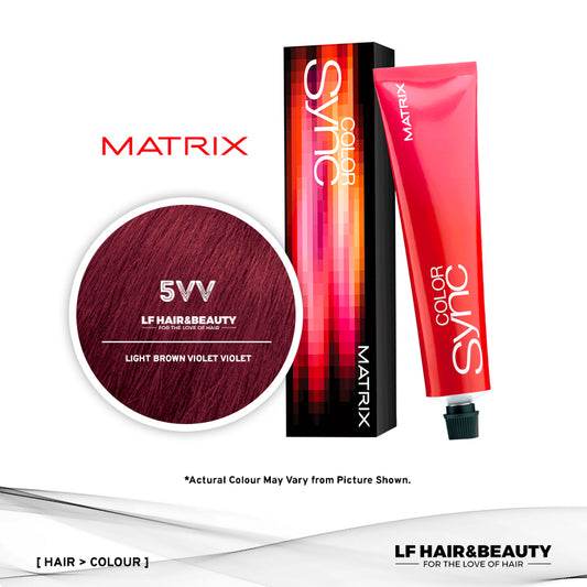 Matrix Color Sync Tone-On-Tone Hair Color 5VV Light Brown Violet Violet 90ml