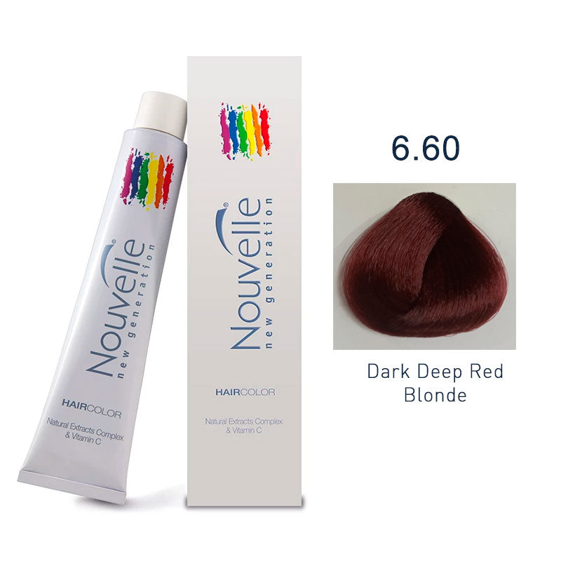 Nouvelle - Permanent Hair Color 6.60 Dark Deep Red Blonde 100ml