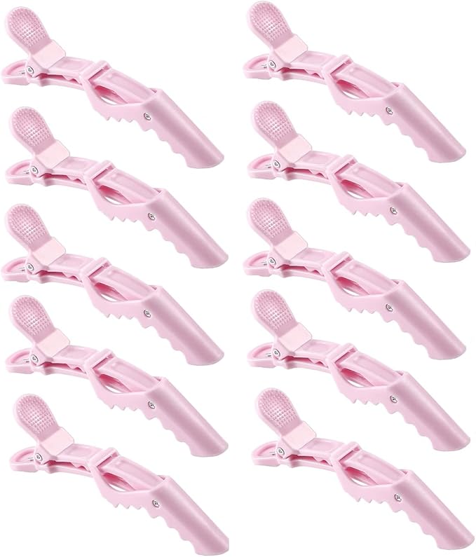 Alligator Clips 10Pc Purple/Pinkwhite/Bl