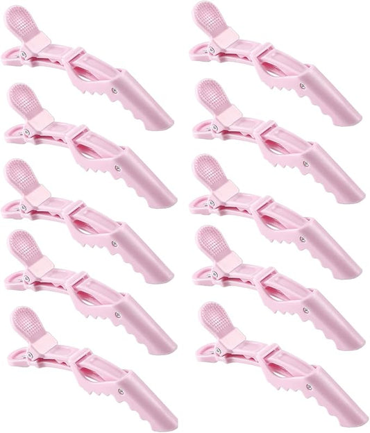 Alligator Clips 10Pc Purple/Pinkwhite/Bl