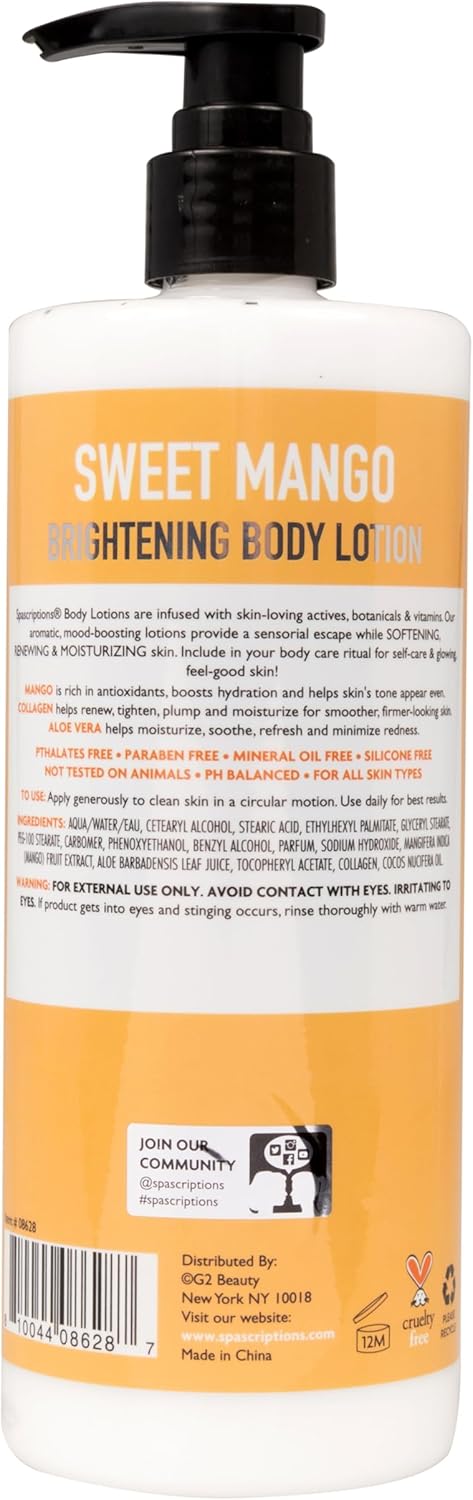 Spascriptions Brightening Sweet Mango Body Lotion 488ML
