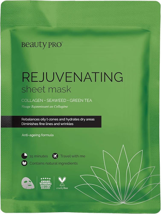 Beauty Pro Rejuvenating Collagen Sheet Mask With Green Tea Extract