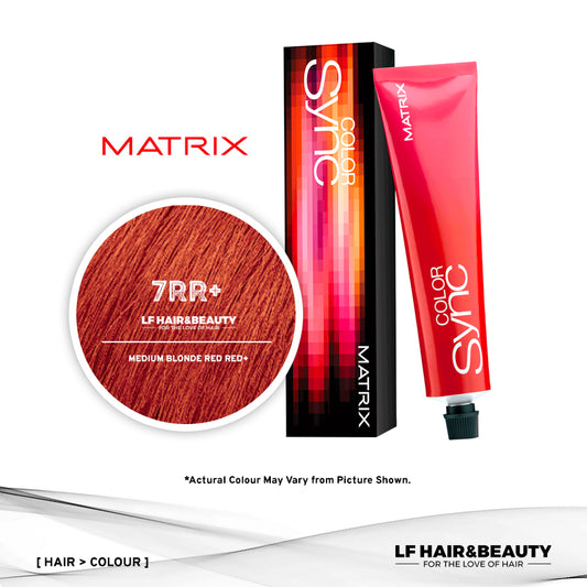 Matrix Color Sync Tone-On-Tone Hair Color 7RR+ Medium Blonde Red Red+ 90ml