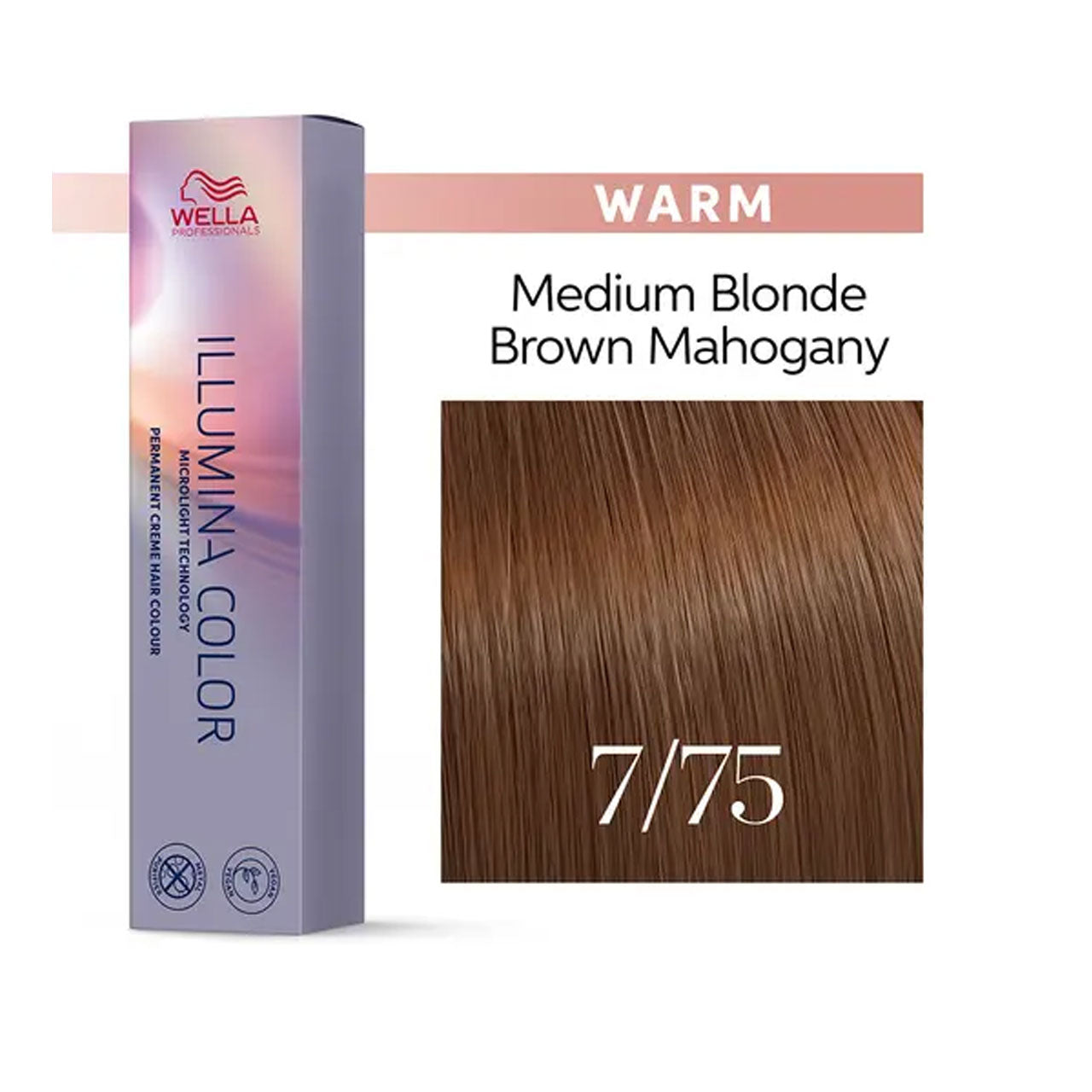 Wella Illumina Color 7/75 Medium Blonde Brown Mahogany 60ML