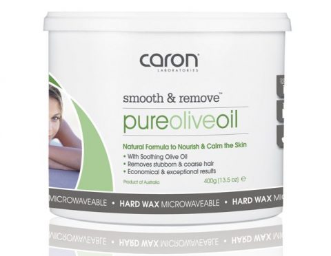 Caron Smooth &amp; Remove Pure Olive Oil HardWax (Microwaveable) 400g