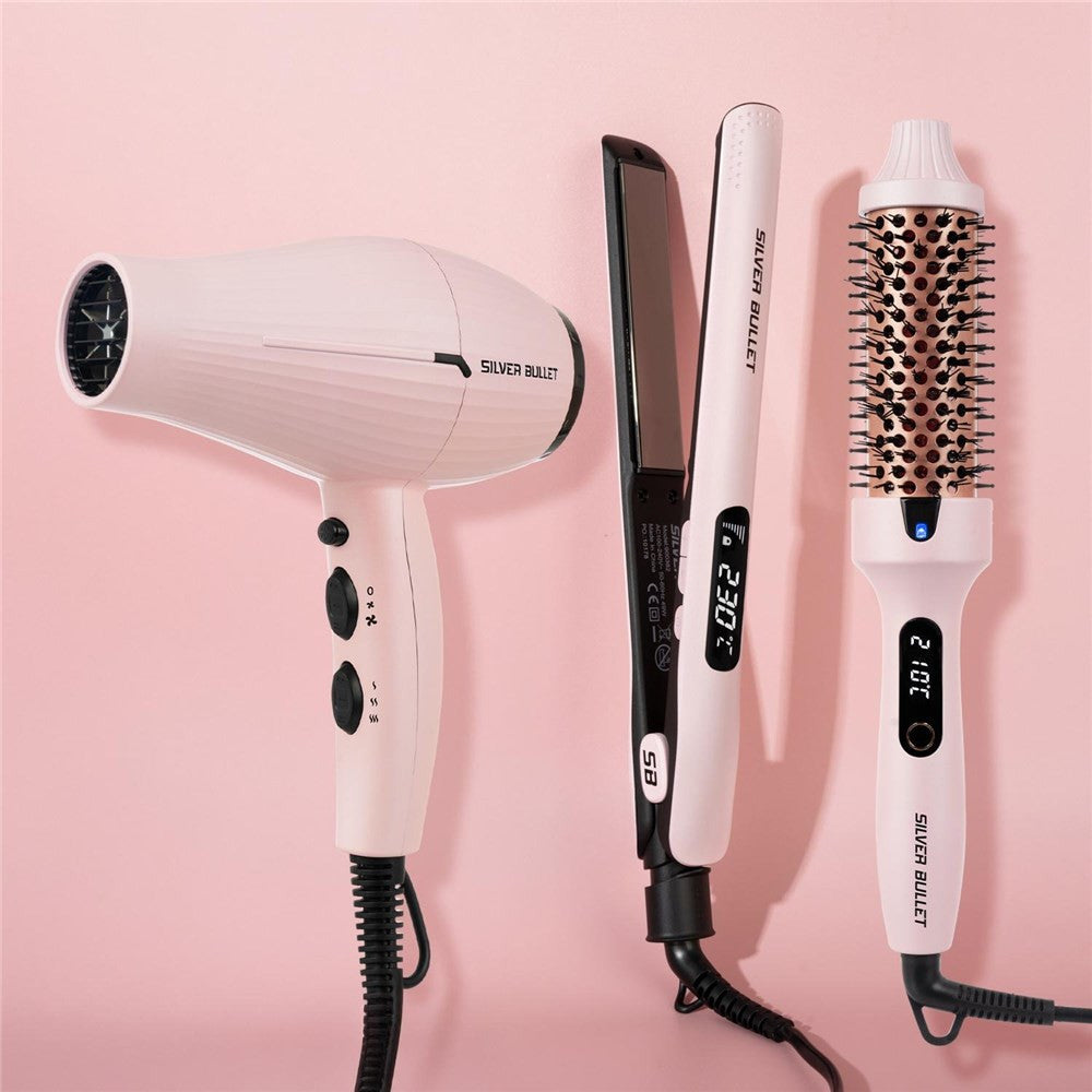 Silver Bullet City Chic Titanium Floating Plate Hair Straightener Pink