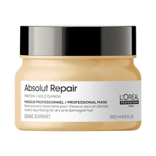 L'Oréal Professionnel Absolut Repair Gold Masque 250ML professional hair mask in gold packaging
