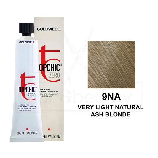 Topchic Zero Ammonia-Free Permanent Hair Color 9NA Very Light Natural Ash Blonde 60ML