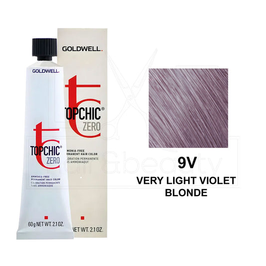 Topchic Zero Ammonia-Free Permanent Hair Color 9V Very Light Violet Blonde 60ML