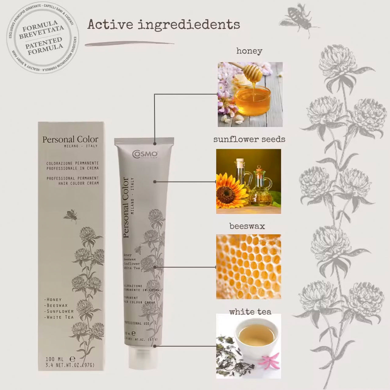 Applying PERSONAL COLOR A - ANTRACITE to dry hair