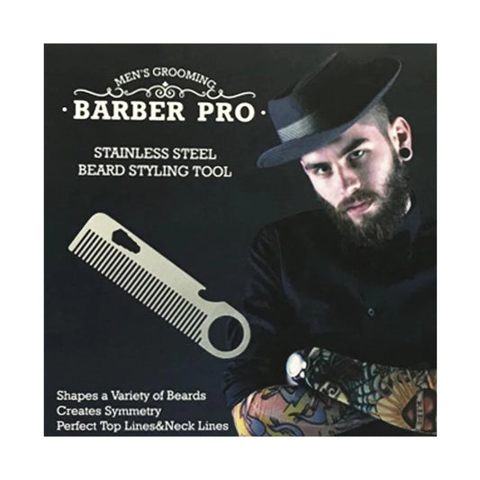 Barber Pro Stainless Steel Beard Comb Styling Tool