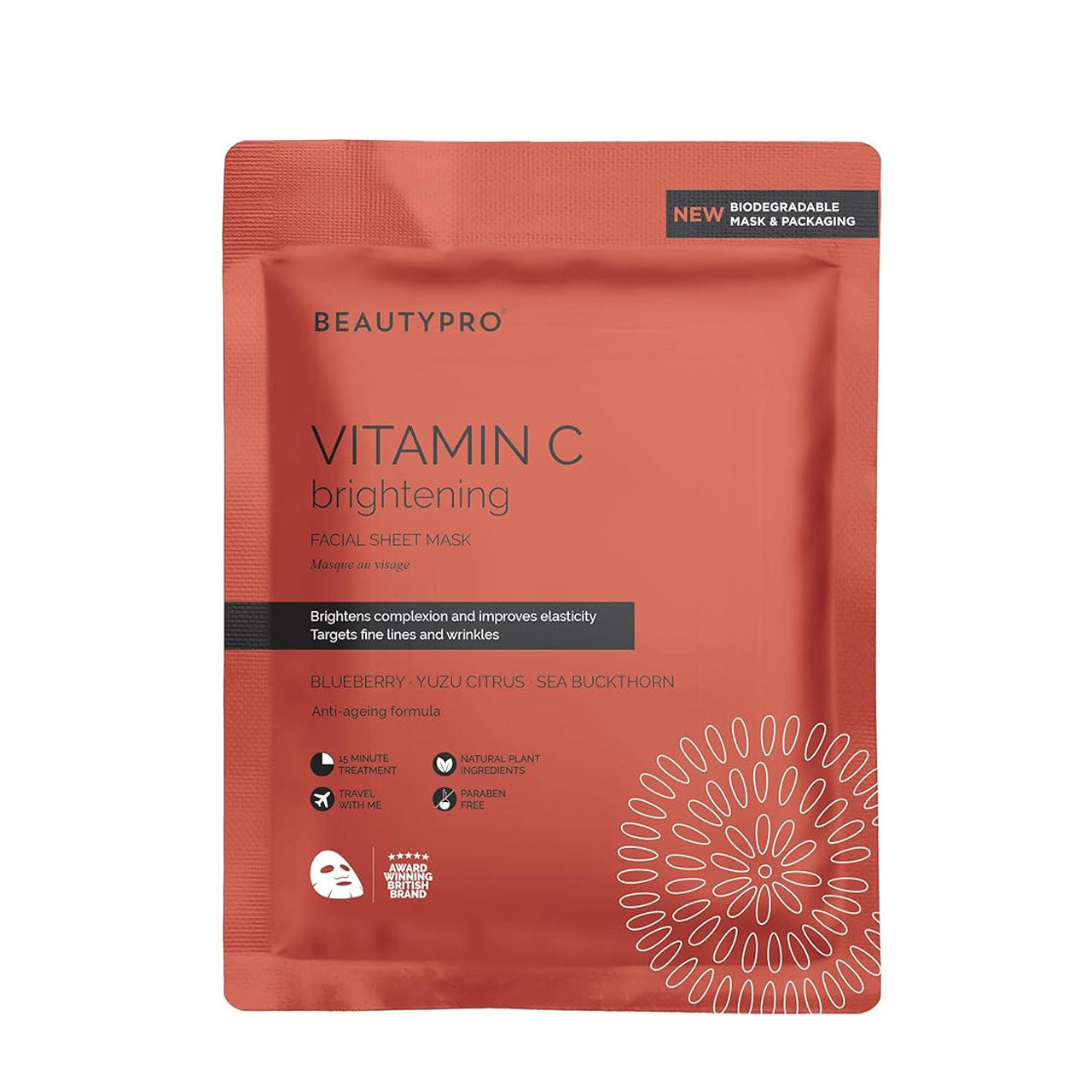 Beauty Pro Brightening Collagen Sheet Mask With Vit C