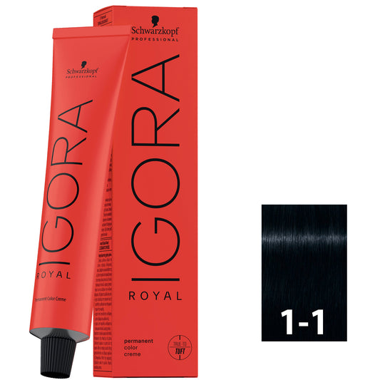 Black-blue hair after using SCHWARZKOPF IGORA ROYAL 1-1