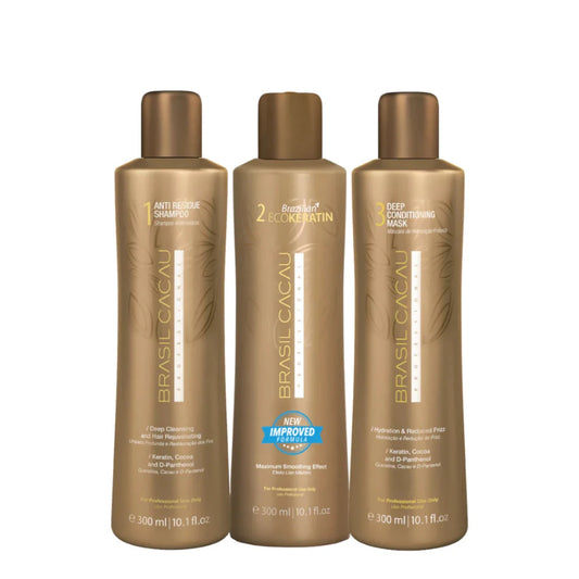 Brasil Cacau Eco Keratin Kit 300ml with product components