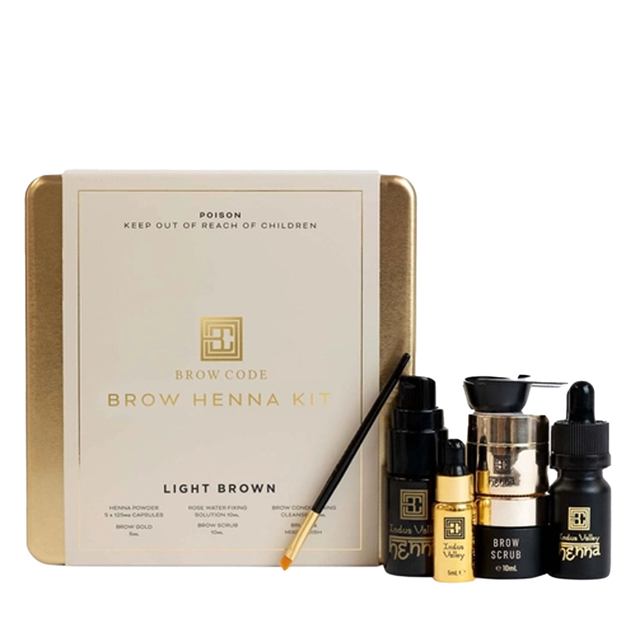 Brow Code Light Brown Henna Kit