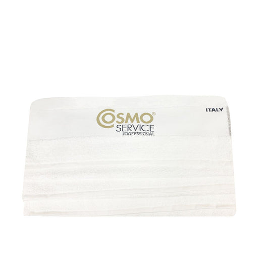 COSMO SERVICE WHITE TOWELS neatly folded in a 3-pack