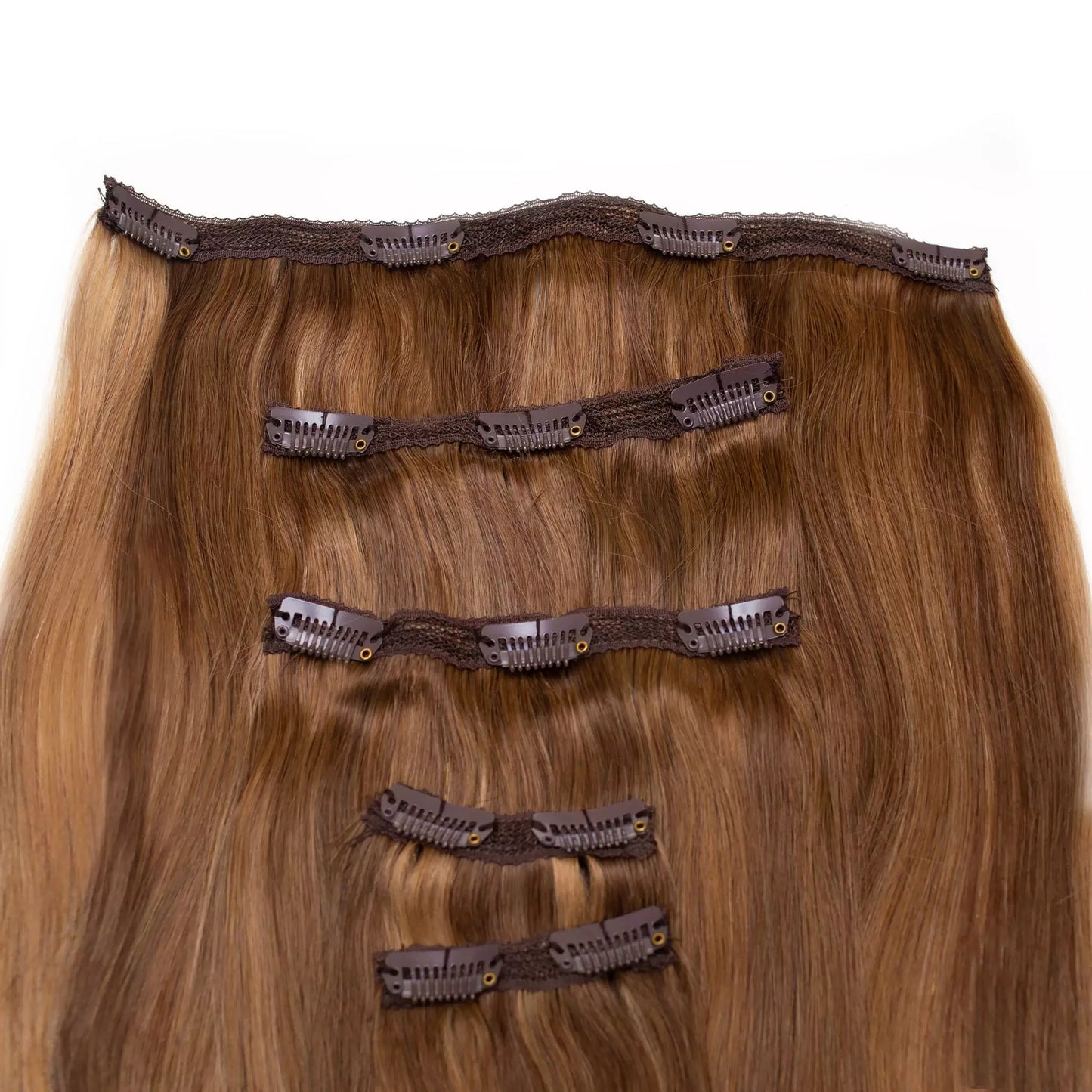 Seamless1 Caramel Blend Clip-in Human Hair in 5 piece 21-22 inches / 53.5-56 cm - 110 grams