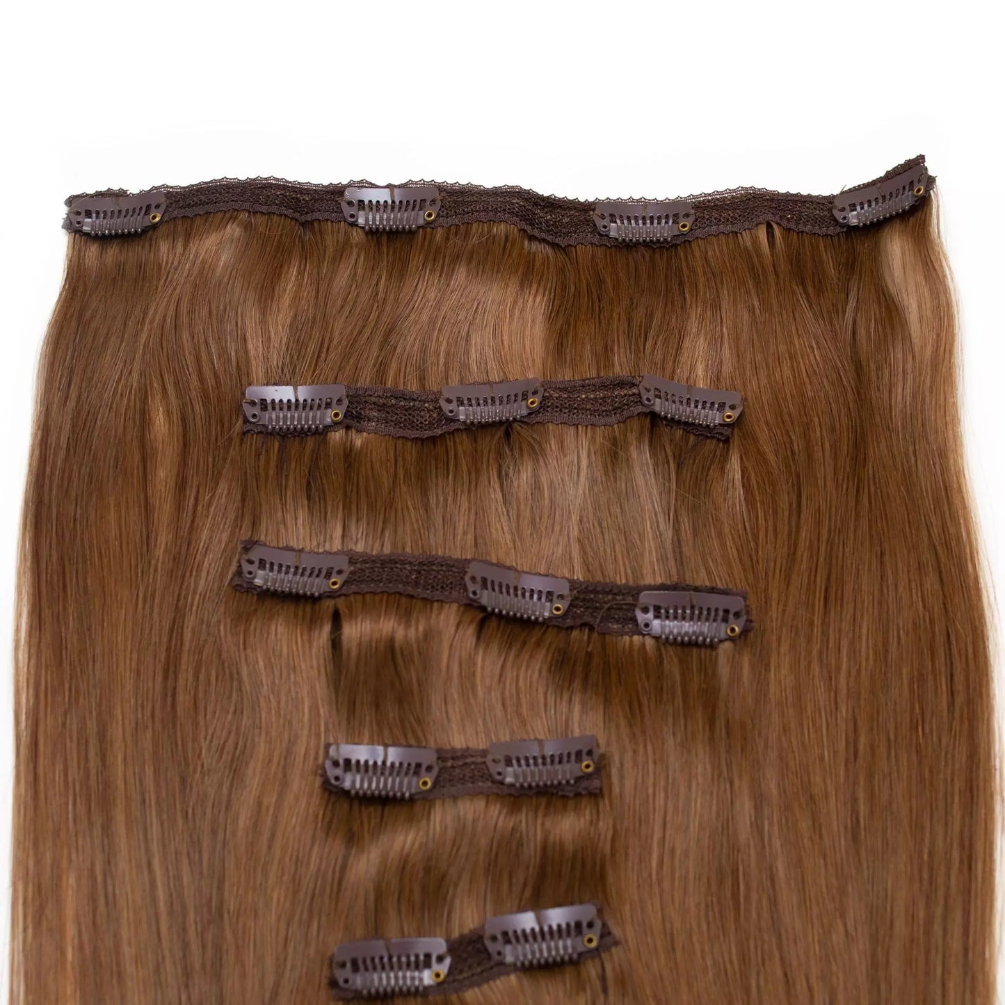 Seamless1 Caramel Clip-in Human Hair in 5 piece 21-22 inches / 53.5-56 cm - 110 grams