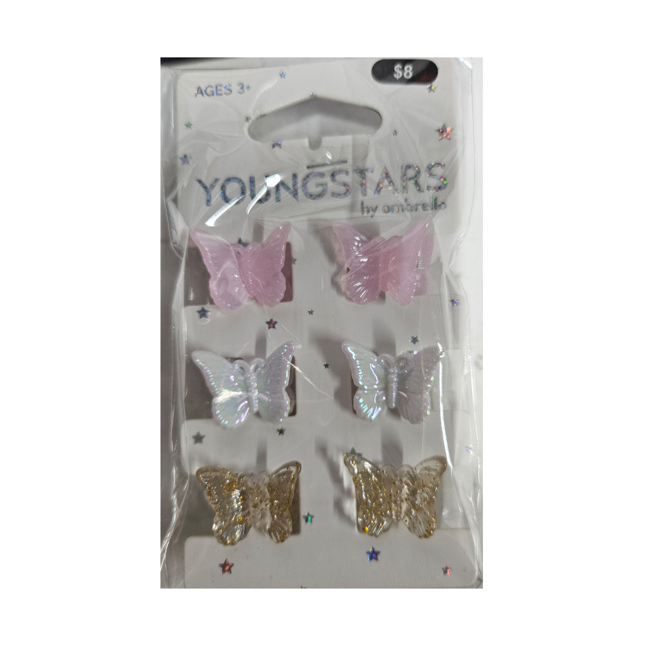 Ombrello Youngstars Butterfly clips 6PK