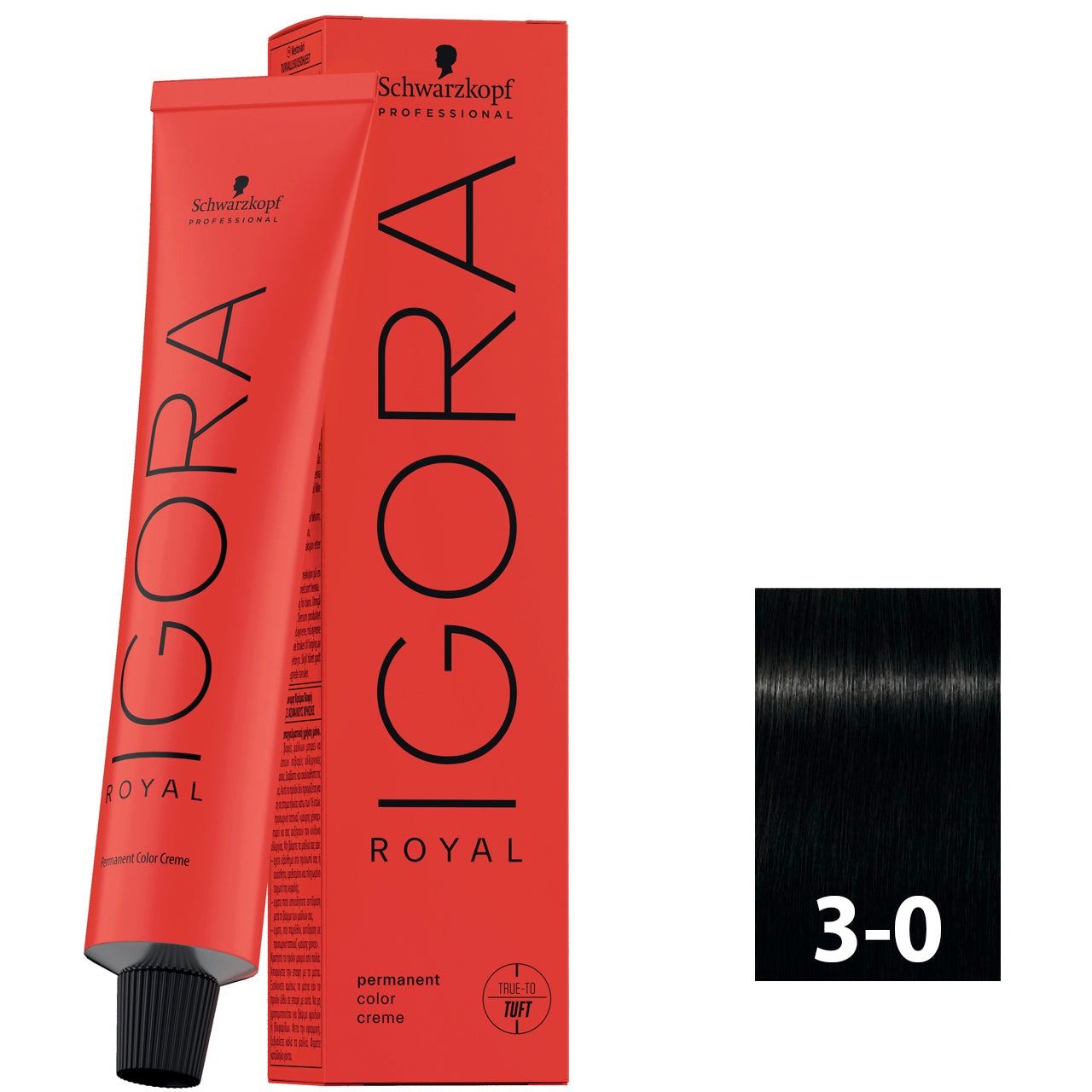 Dark brown hair after using SCHWARZKOPF IGORA ROYAL 3-0