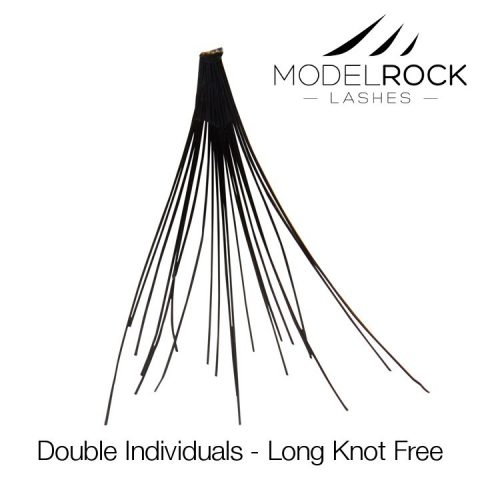 MODEL ROCK LASHES Double Style Individual lashes - Long Knot Free