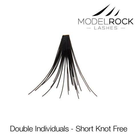 MODEL ROCK LASHES Double Style Individual lashes - Long Knot Free