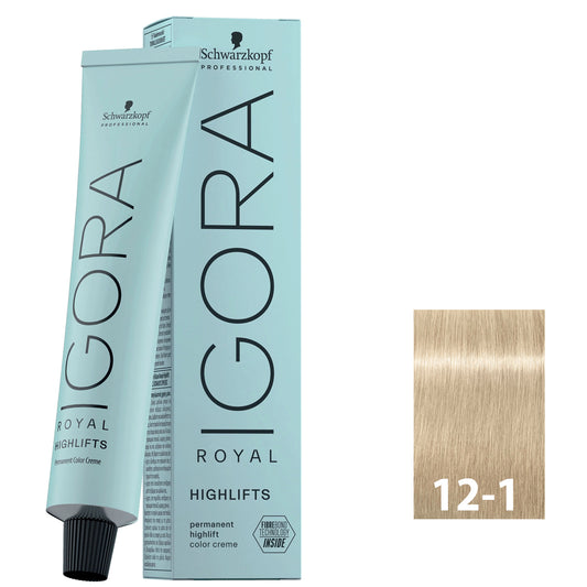 Extra extra light ash blonde hair after using SCHWARZKOPF IGORA ROYAL HIGHLIFTS 12-1