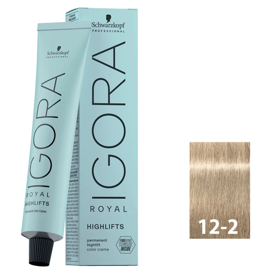 Extra extra light violet blonde hair after using SCHWARZKOPF IGORA ROYAL HIGHLIFTS 12-2