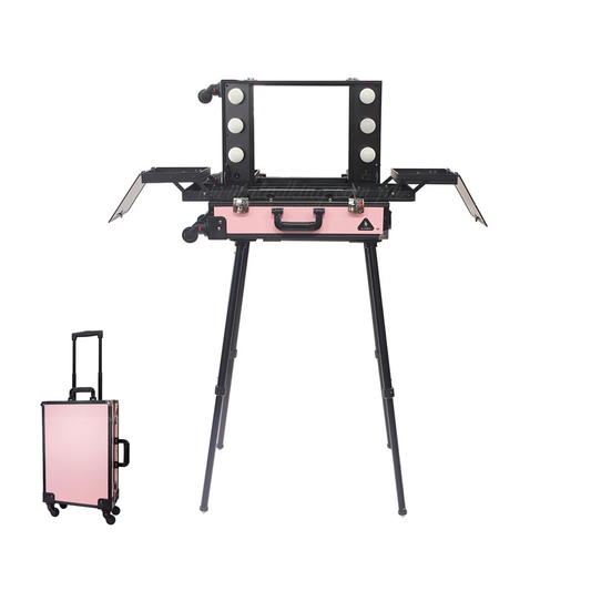 Makeup Case Trolley Pink