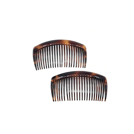 Ombrello 2 Packs French Side Comb Large Curved Tortoiseshell Hair Combs