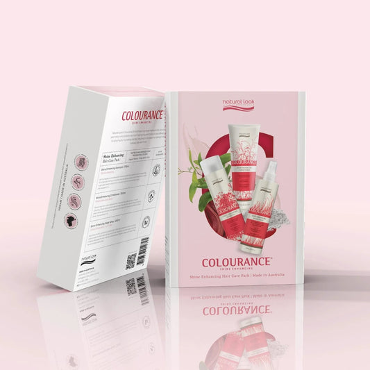 Front view of the Natural Look Colourance Gift Pack 3pc with all three products displayed.