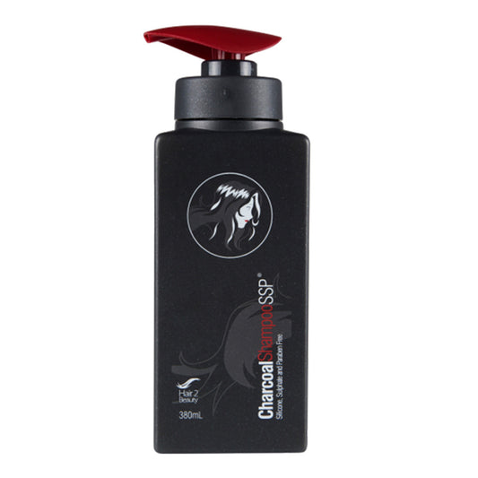 H2B CHARCOAL SHAMPOO SSP 380ML bottle front view