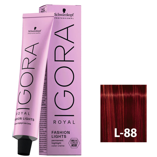 Intense magenta hair after using SCHWARZKOPF IGORA ROYAL FASHION L-88