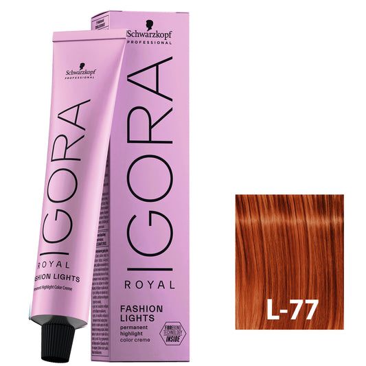 Intense red hair after using SCHWARZKOPF IGORA ROYAL FASHION L-77