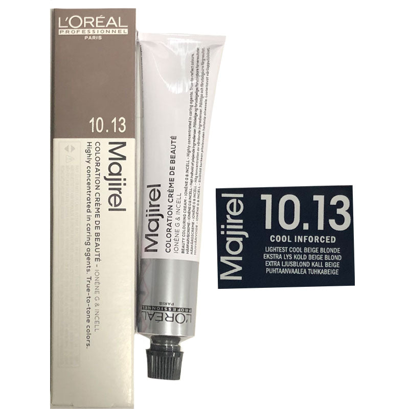 L‚ÄôOreal Majirel Permanent Hair Color 10.13 Cool Inforced Lightest cool Beige Blonde 50ml