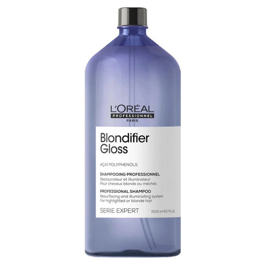 L'Oréal Professionnel Blondifier Gloss Shampoo 1500ML professional salon size bottle front view