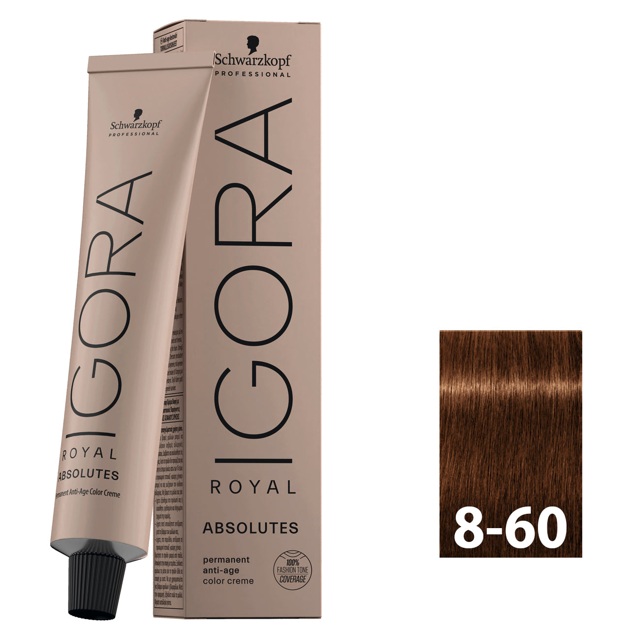 Light blonde chocolate hair after using SCHWARZKOPF IGORA ROYAL ABSOLUTES 8-60