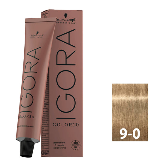 Light blonde hair after using SCHWARZKOPF IGORA COLOR10 9-0